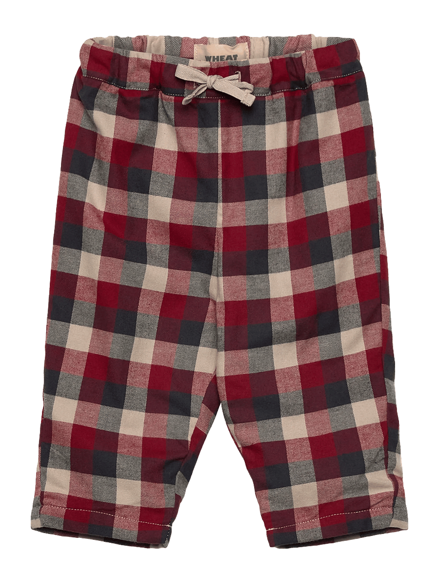 Wheat - Trousers Lined Arne - babyhosen - red blue check - 0