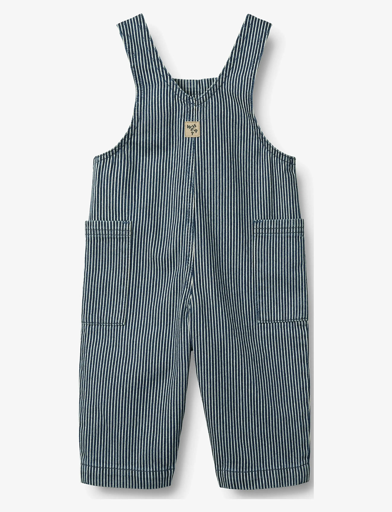 Wheat - Overall Ivan - hängselbyxor - denim stripe - 1