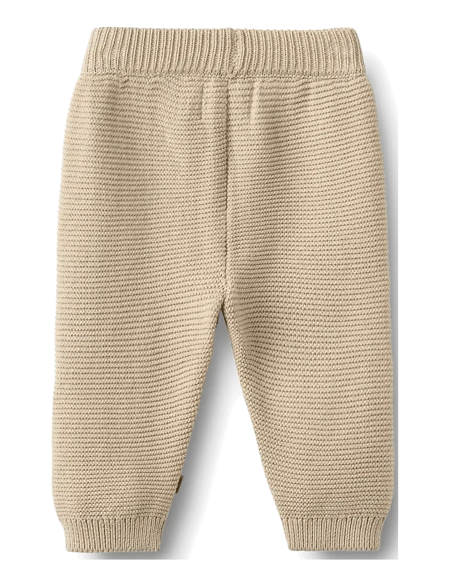 Wheat - Knit Trousers Antonie - babybyxor - offwhite - 1