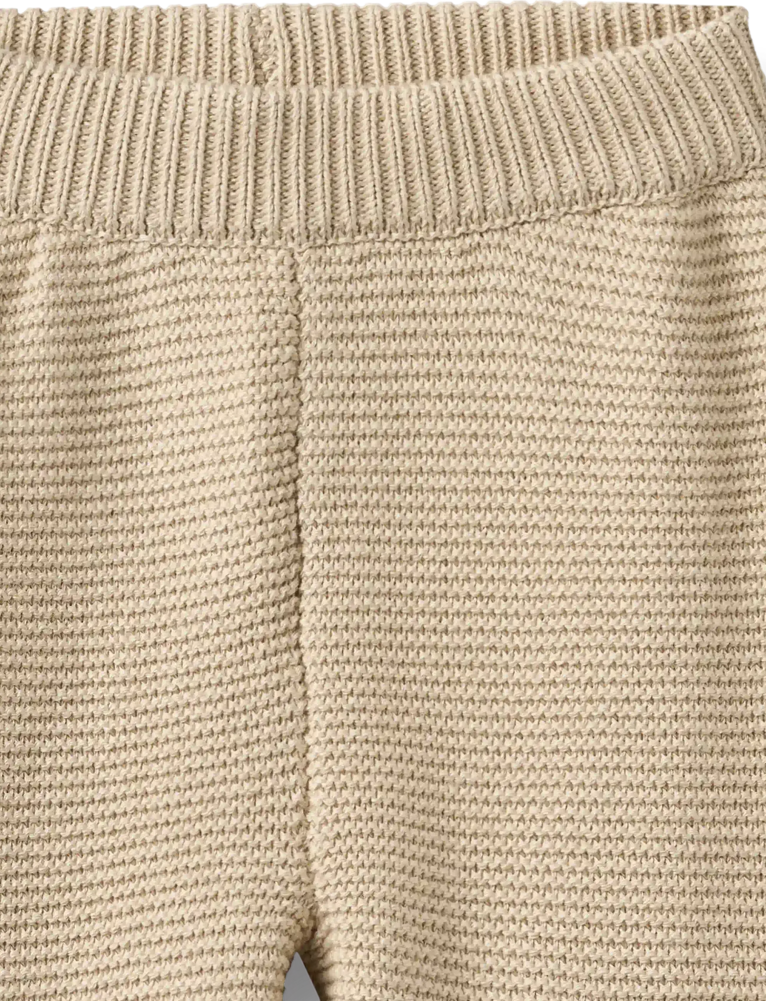 Wheat - Knit Trousers Antonie - babybyxor - offwhite - 2