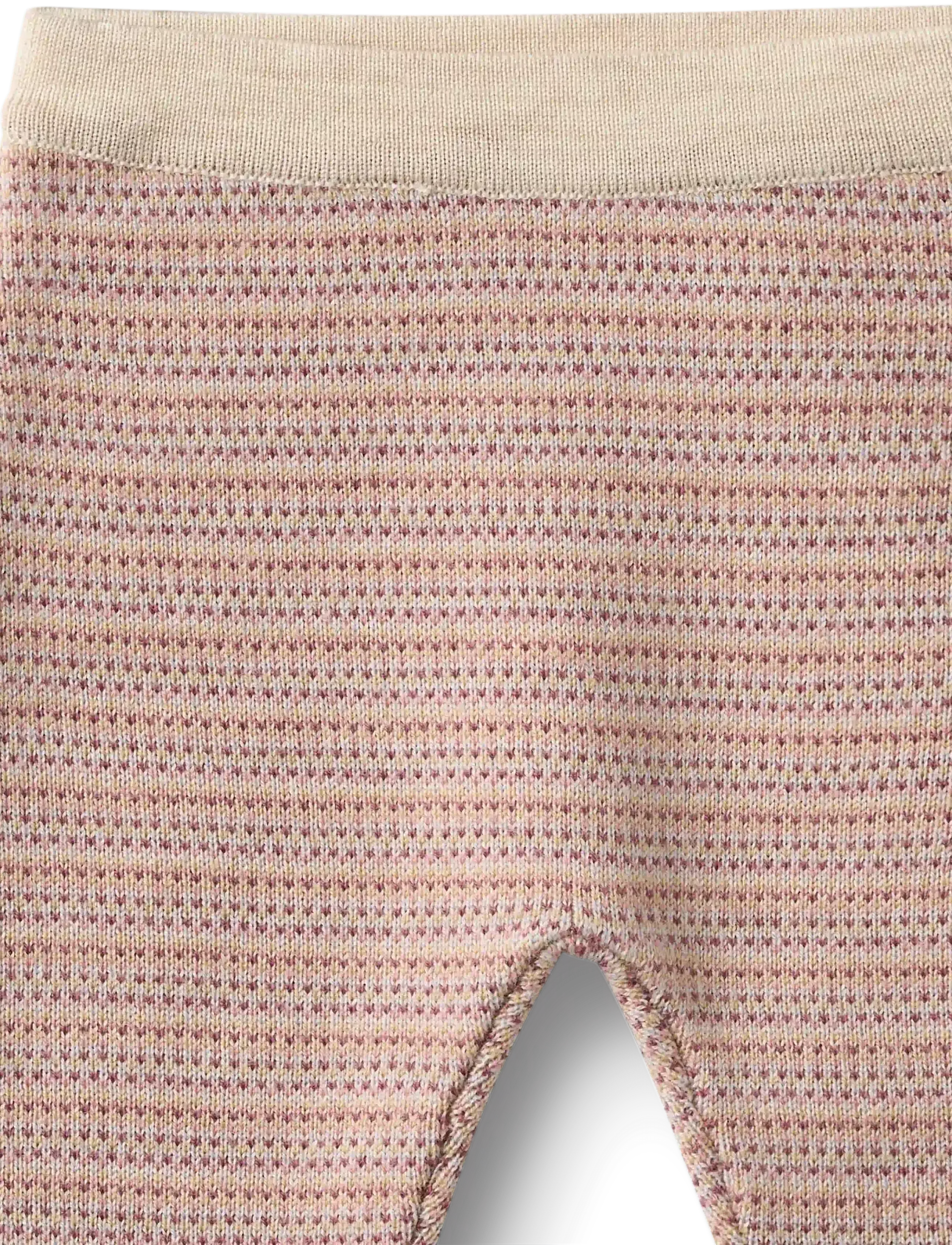 Wheat - Knit Trousers Neel - babybukser - rose - 4
