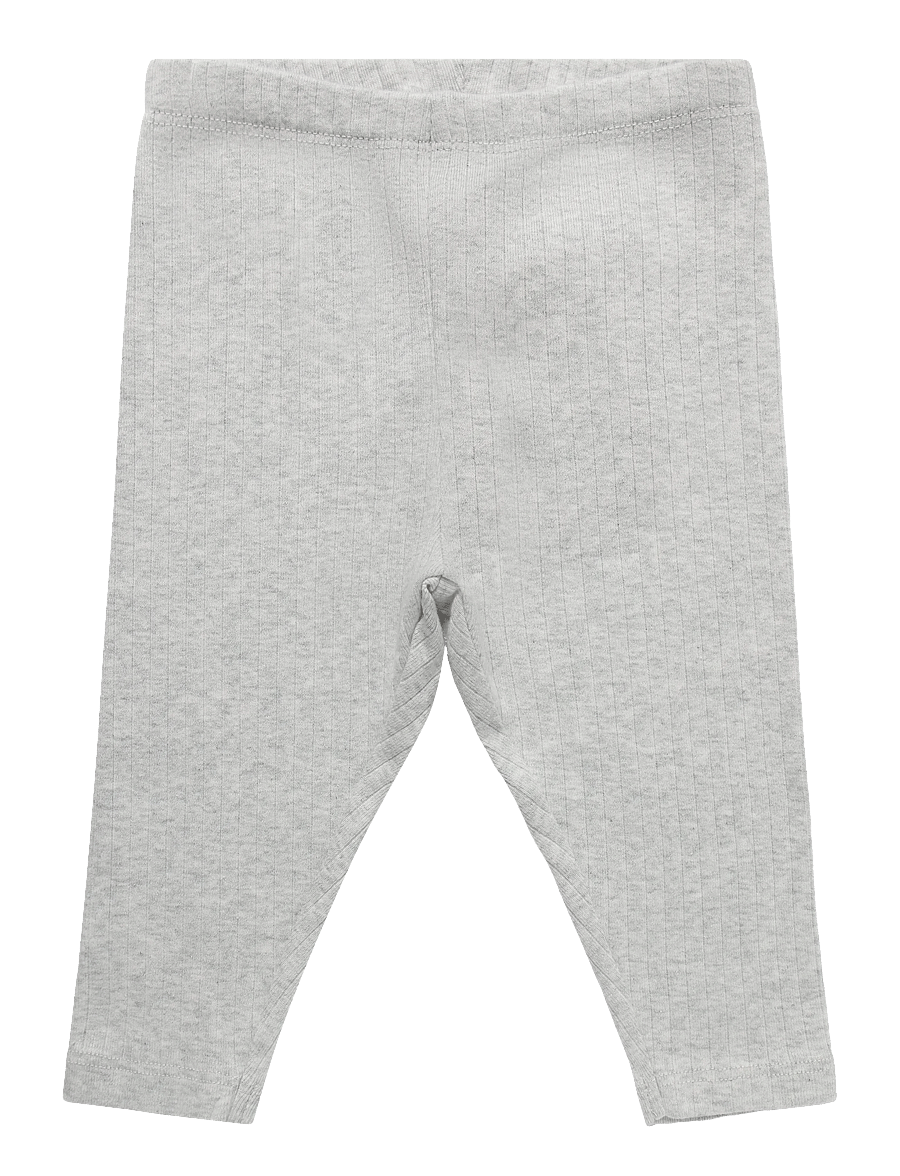 Wheat - Jersey Pants Silas - babybukser - melange grey - 0