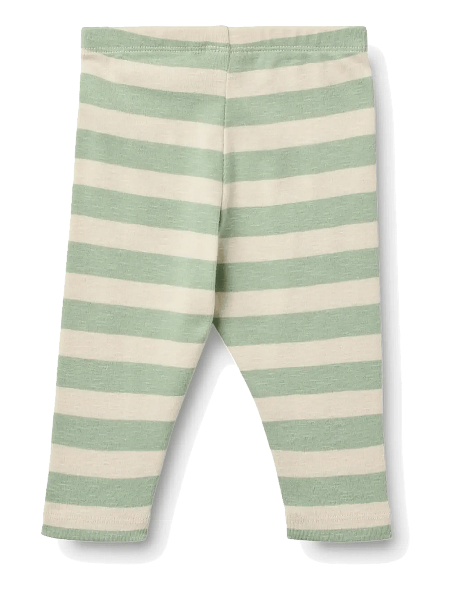 Wheat - Jersey Pants Silas - leggings - mint stripe - 1