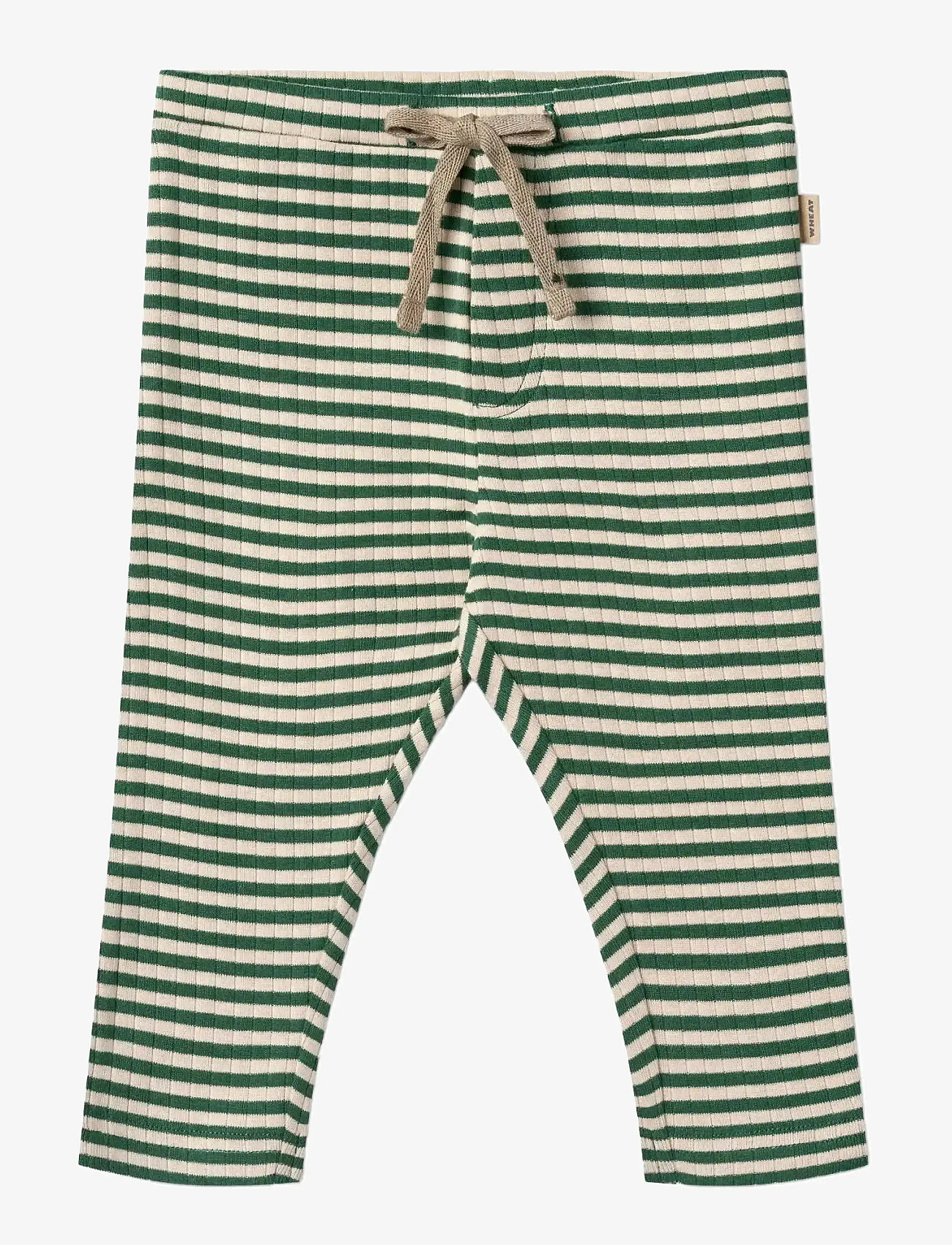 Wheat - Jersey Pants Manfred - herbstliche kleidung - green stripe - 0