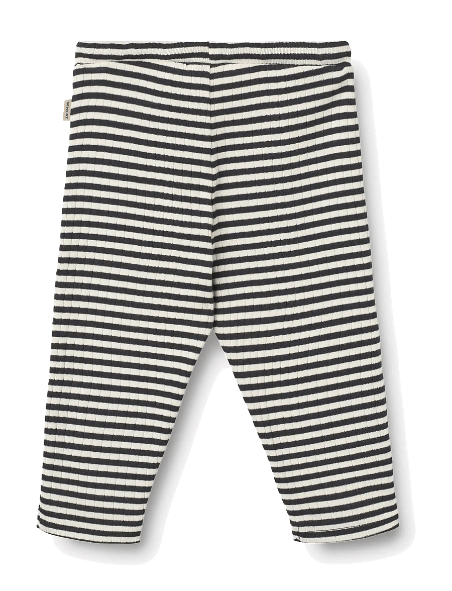 Wheat - Jersey Pants Manfred - spodenki niemowlęce - navy rib stripe - 1