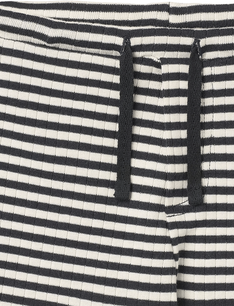 Wheat - Jersey Pants Manfred - spodenki niemowlęce - navy rib stripe - 2