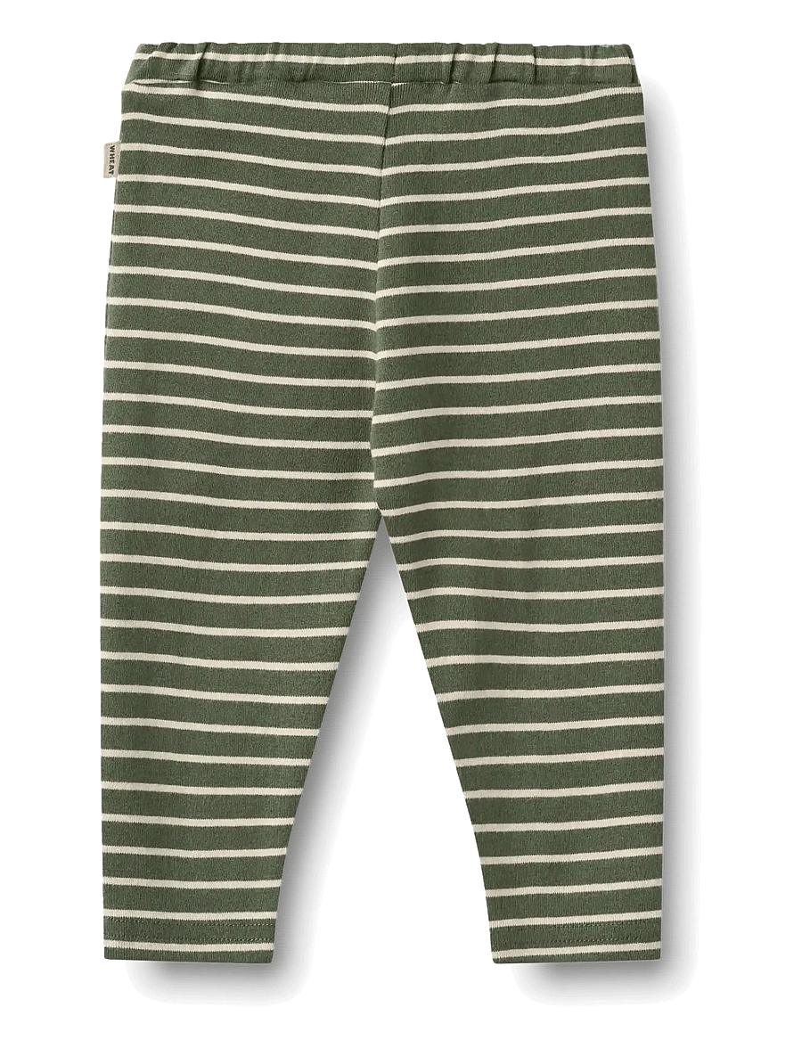 Wheat - Jersey Pants Manfred - leggings - dark green stripe - 1