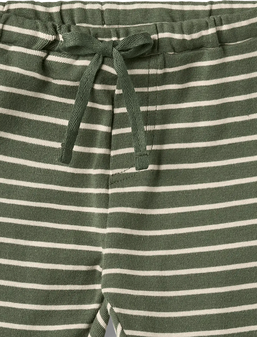 Wheat - Jersey Pants Manfred - leggings - dark green stripe - 2