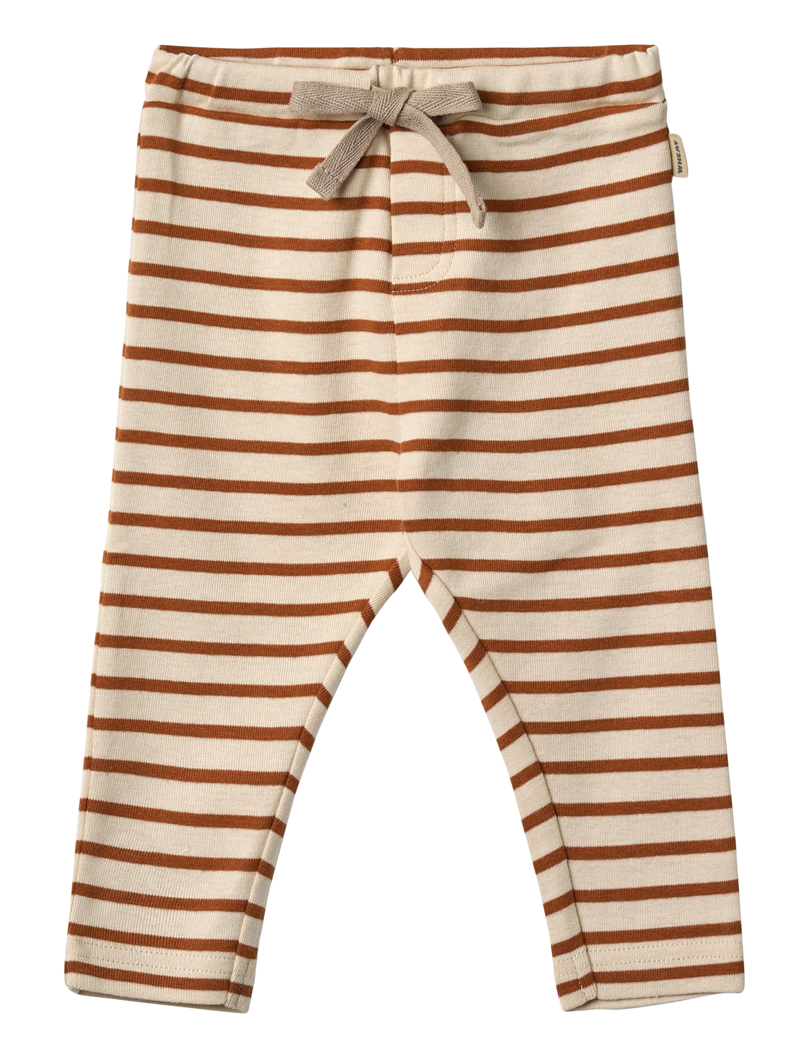 Wheat Jersey Pants Manfred - Tøj - WARM CARAMEL STRIPE / beige