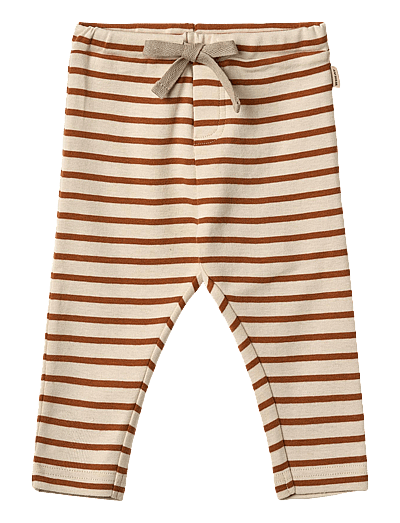 Wheat Jersey Pants Manfred - Leggings - WARM CARAMEL STRIPE / beige