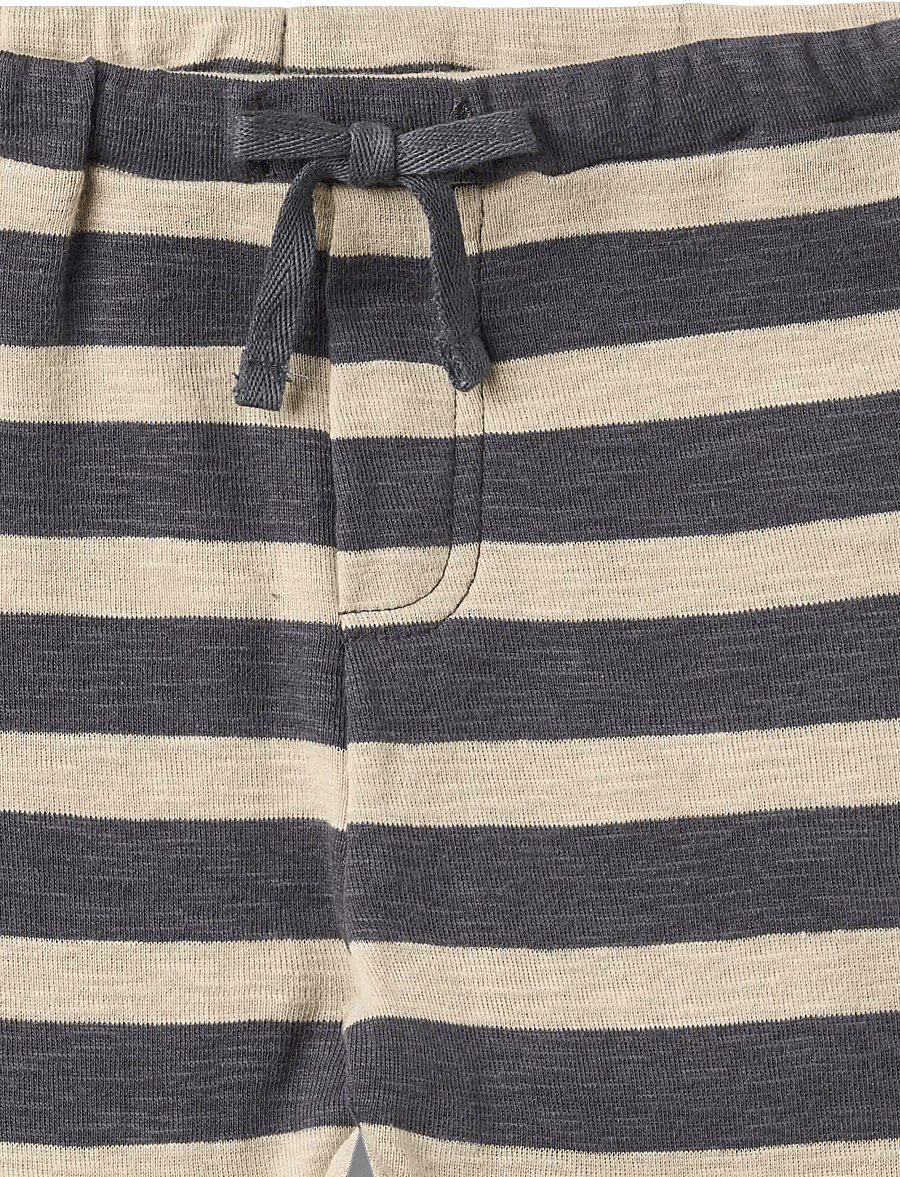 Wheat - Jersey Pants Manfred - babybukser - greyblue stripe - 2