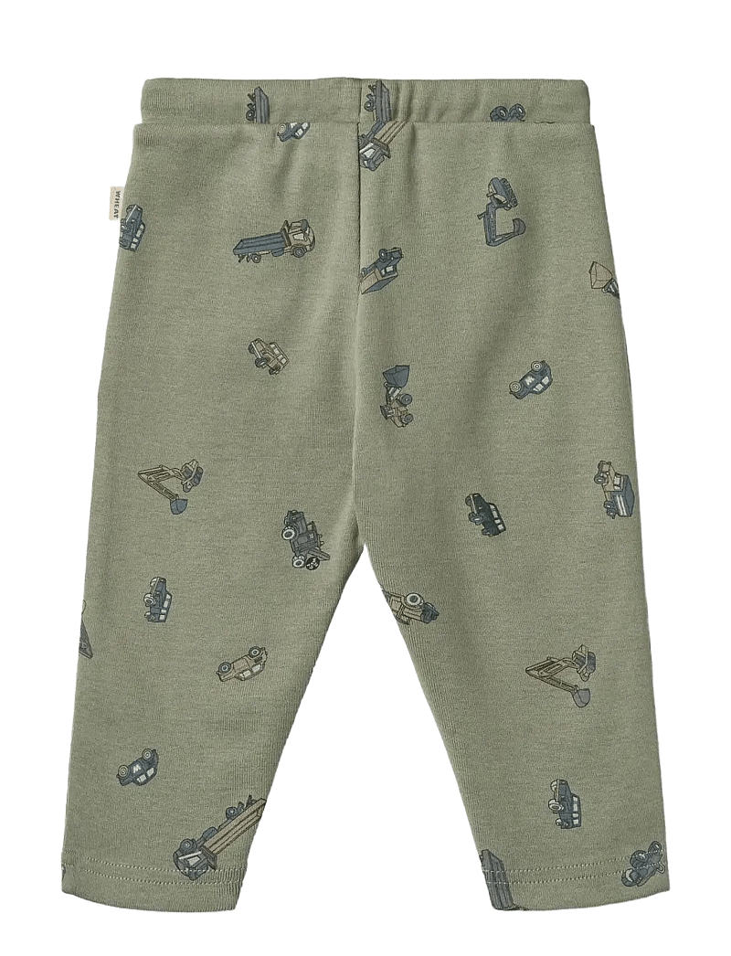 Wheat - Jersey Pants Manfred - dusty green cars - 1