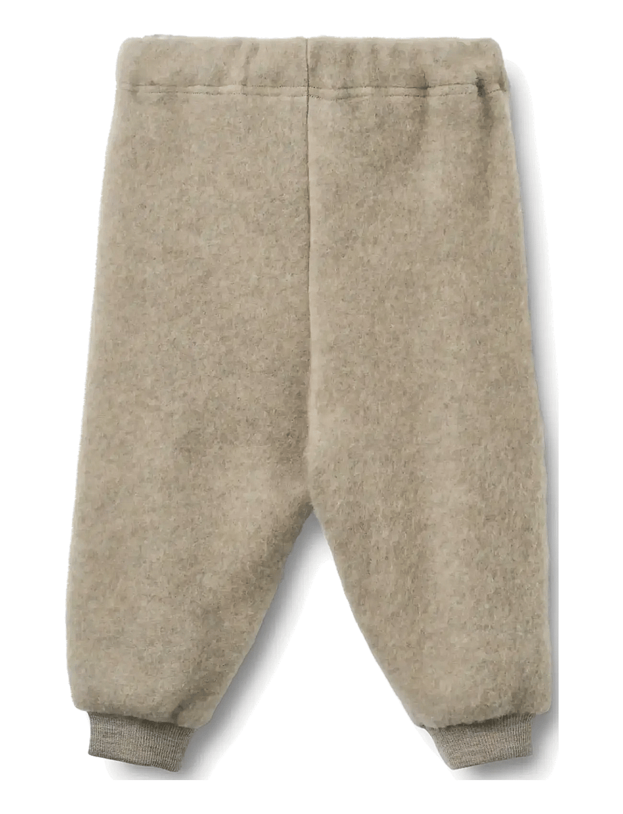 Wheat - Wool Fleece Trousers Kinnie - fleecebyxor - khaki melange - 1