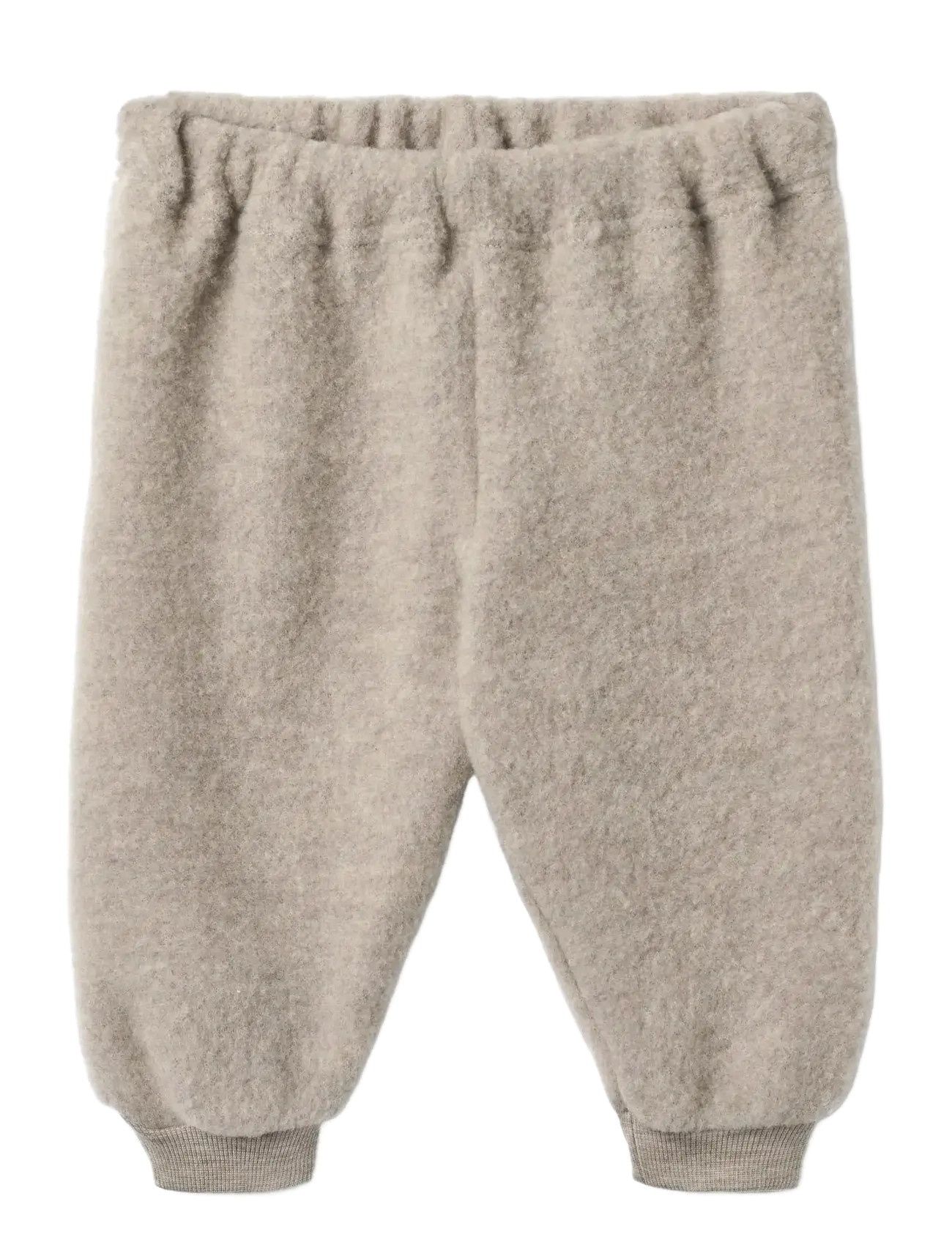 Wheat Wool Fleece Trousers Kinnie, 62, Beige, Overtøj I Fleece > Bukser I Fleece, Børn