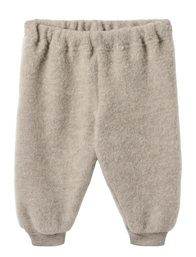 Wheat - Wool Fleece Trousers Kinnie - fleecebyxor - khaki melange - 0