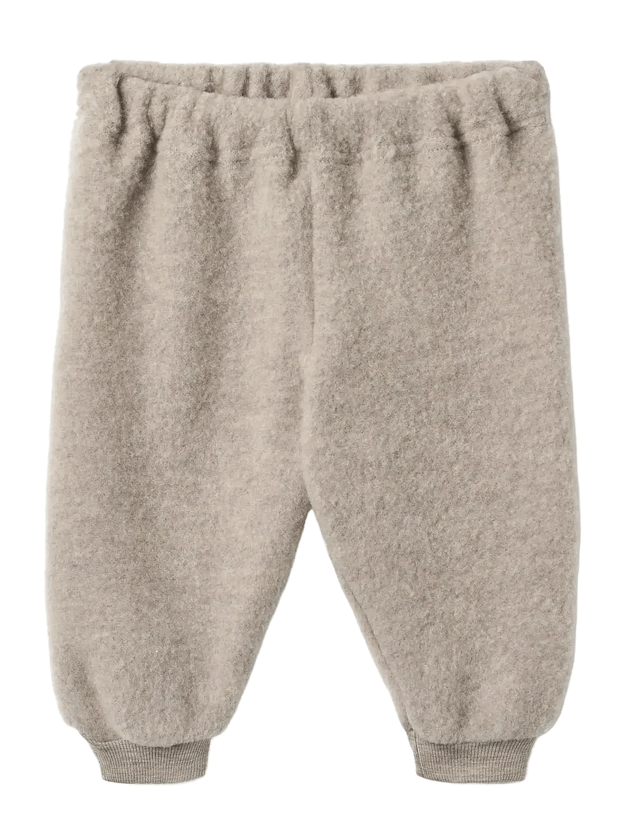 Wheat - Wool Fleece Trousers Kinnie - fleece broeken - khaki melange - 0