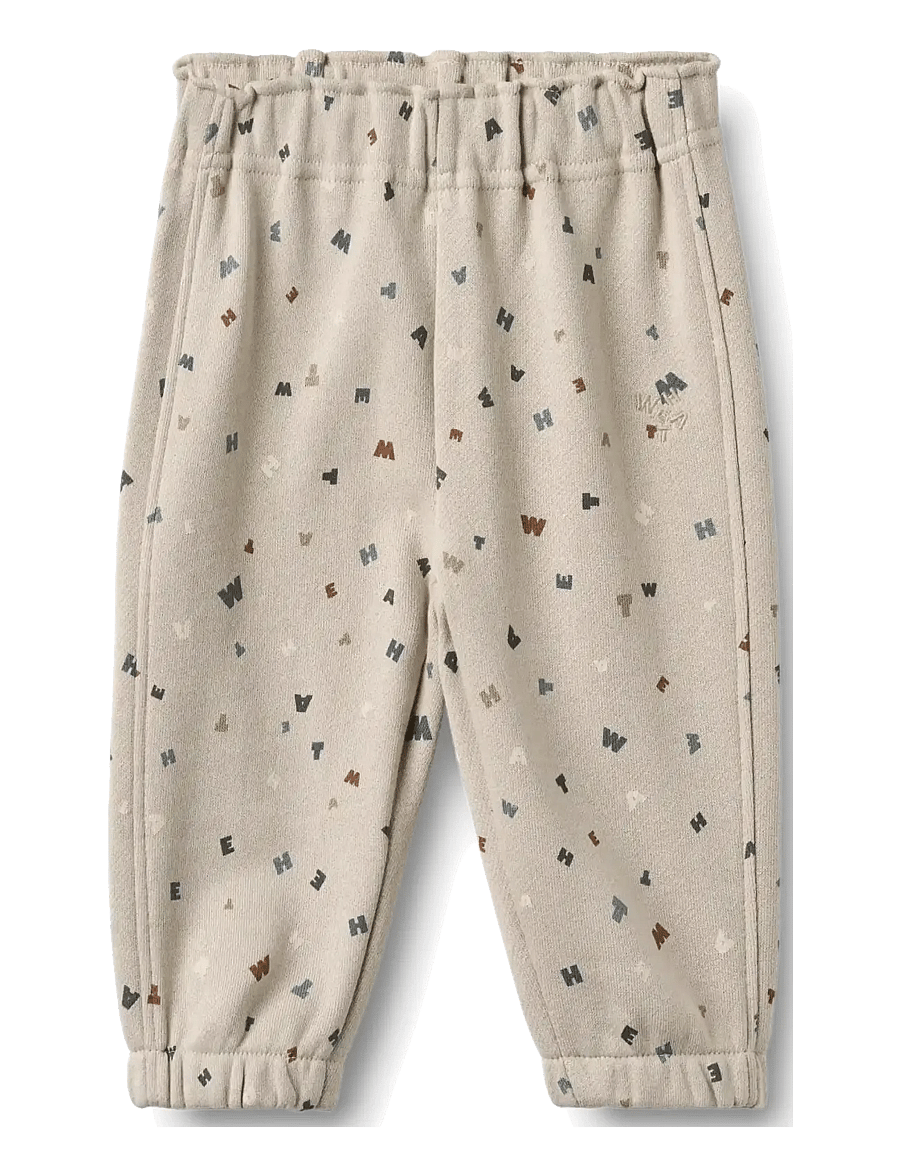 Wheat - Sweatpants Cosmo - mjukisbyxor - grey moon letters - 0