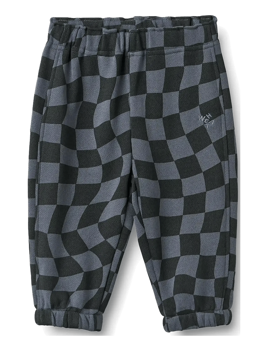 Wheat - Sweatpants Cosmo - dressipüksid - navy blue check - 0
