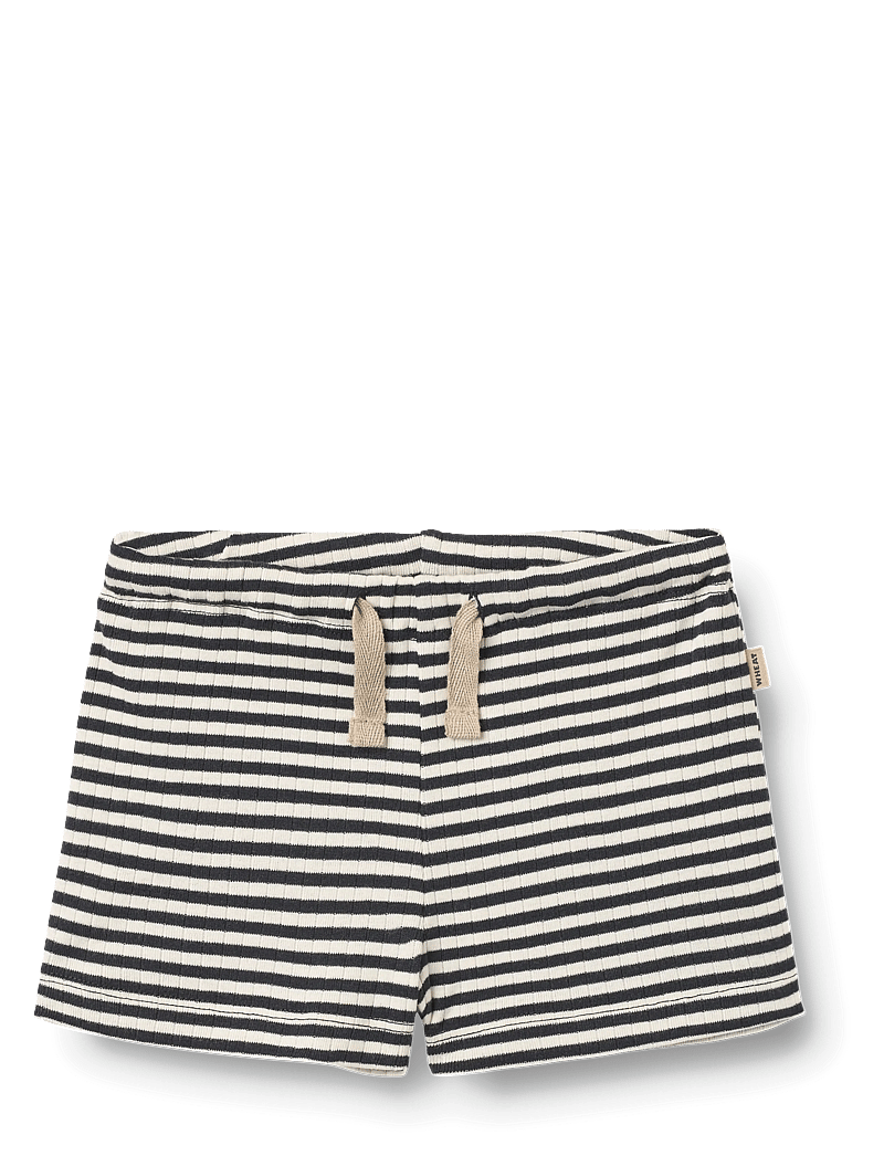 Wheat - Jersey Shorts Vic - sweat shorts - navy rib stripe - 0