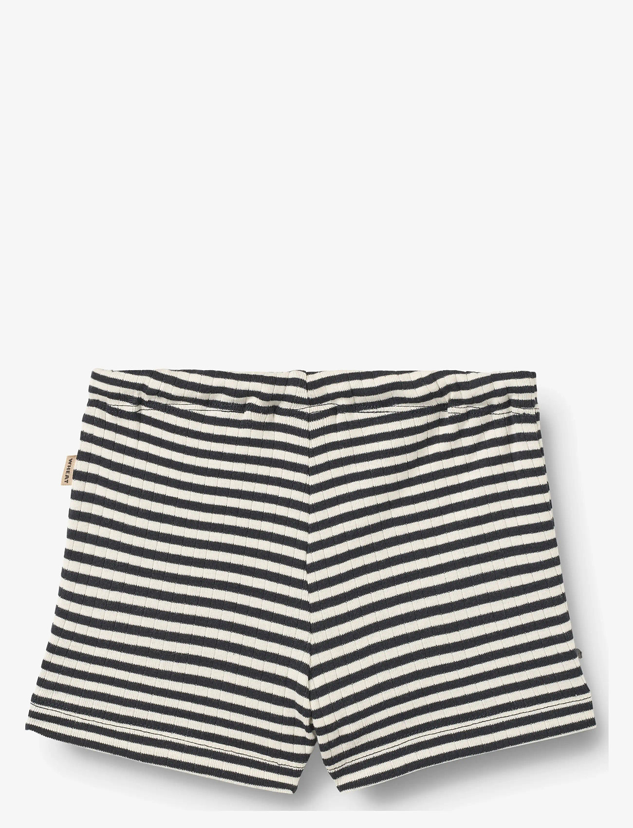 Wheat - Jersey Shorts Vic - sweat shorts - navy rib stripe - 1