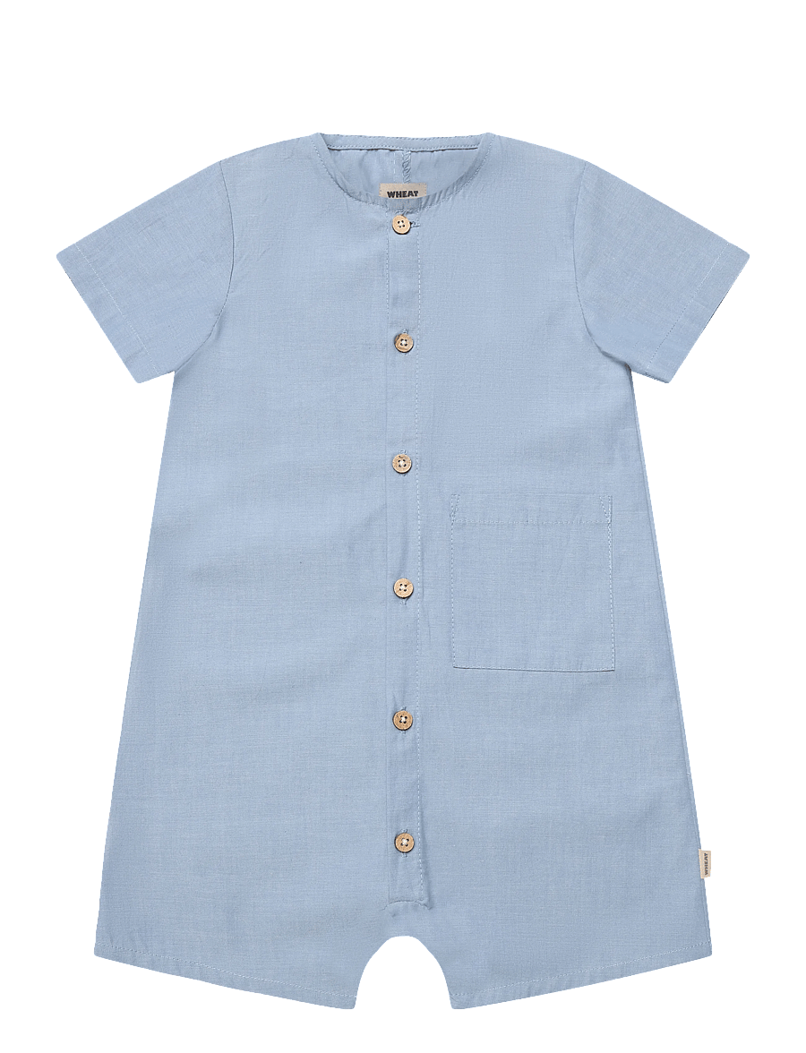 Wheat - Playsuit Frederik - jumpsuits - blue chambrey - 0