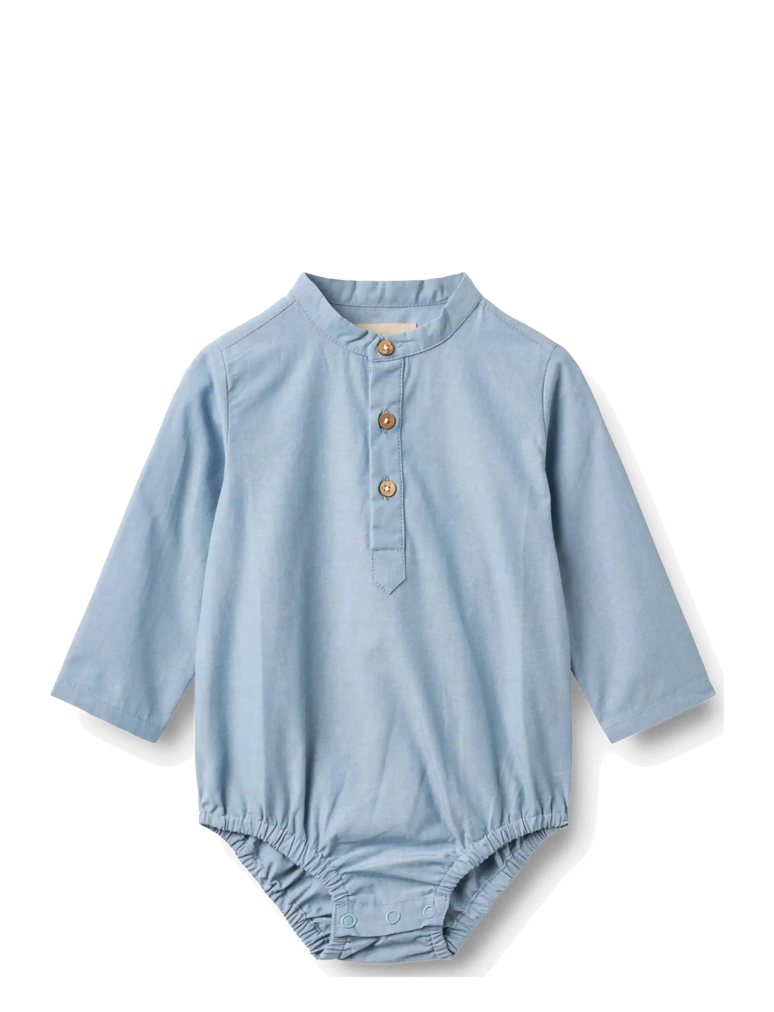 Wheat Romper Shirt Victor - Baby 44-92 - BLUE CHAMBREY / blue