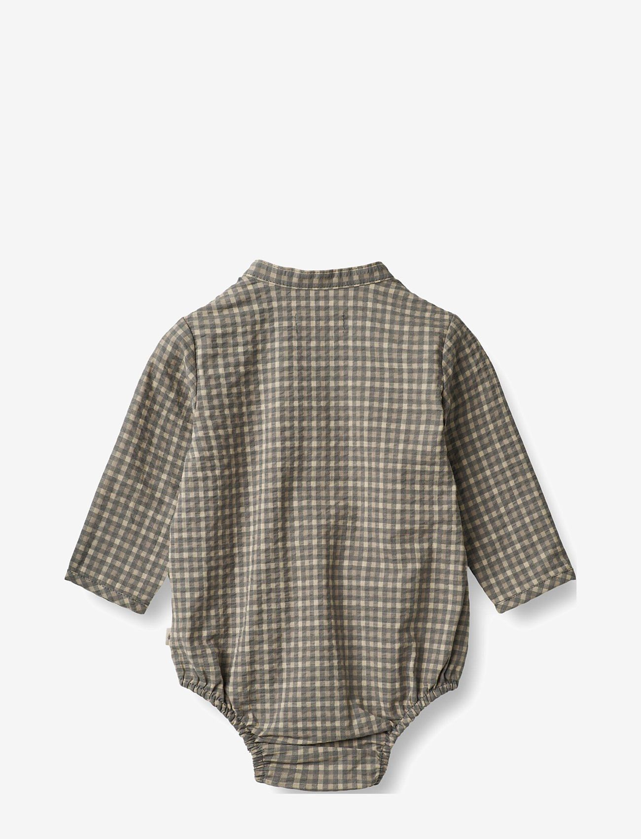 Wheat - Romper Shirt Victor - long-sleeved - autumn sky check - 1