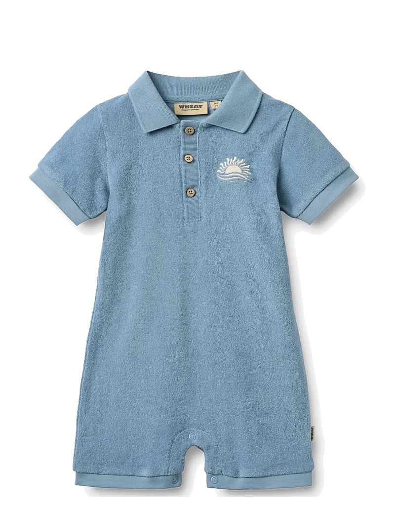 Wheat - Playsuit Sully - kortærmede heldragter - faded denim - 1