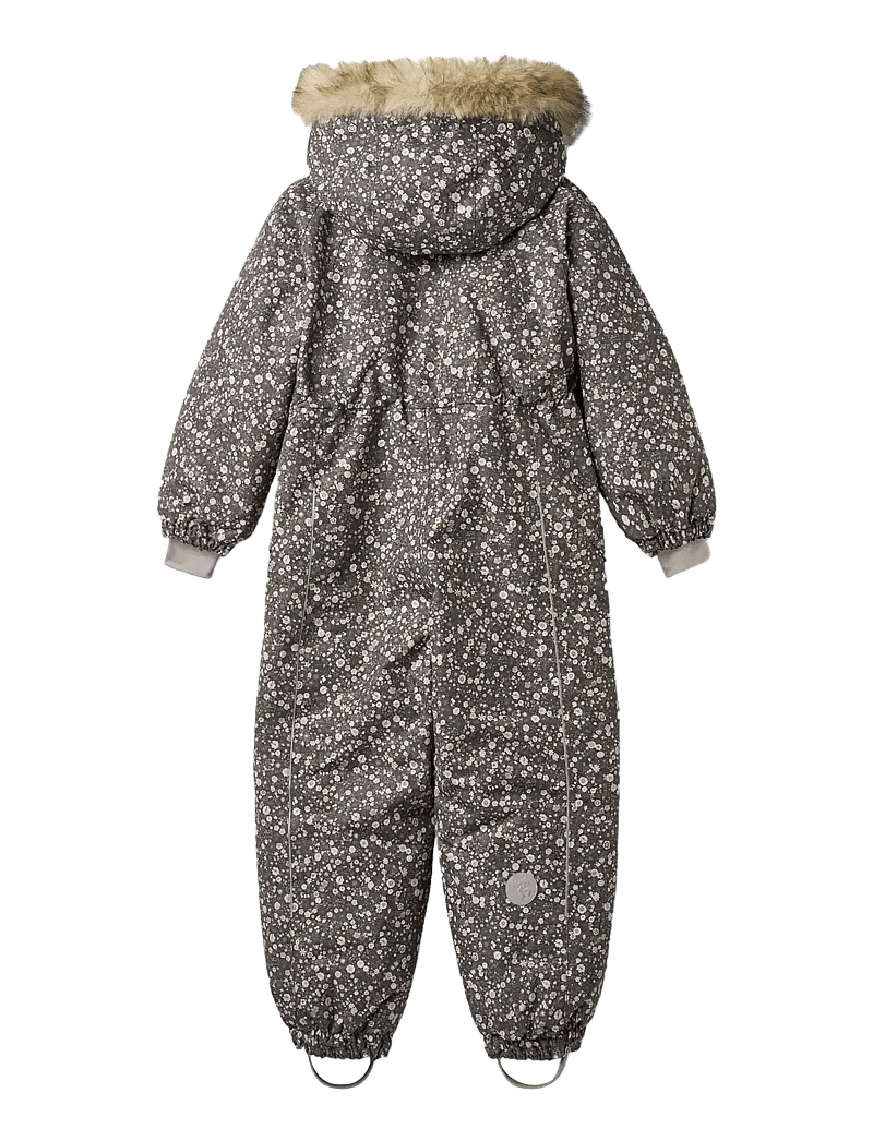Wheat - Snowsuit Moe - vinteroveraller - black sea open flowers - 2