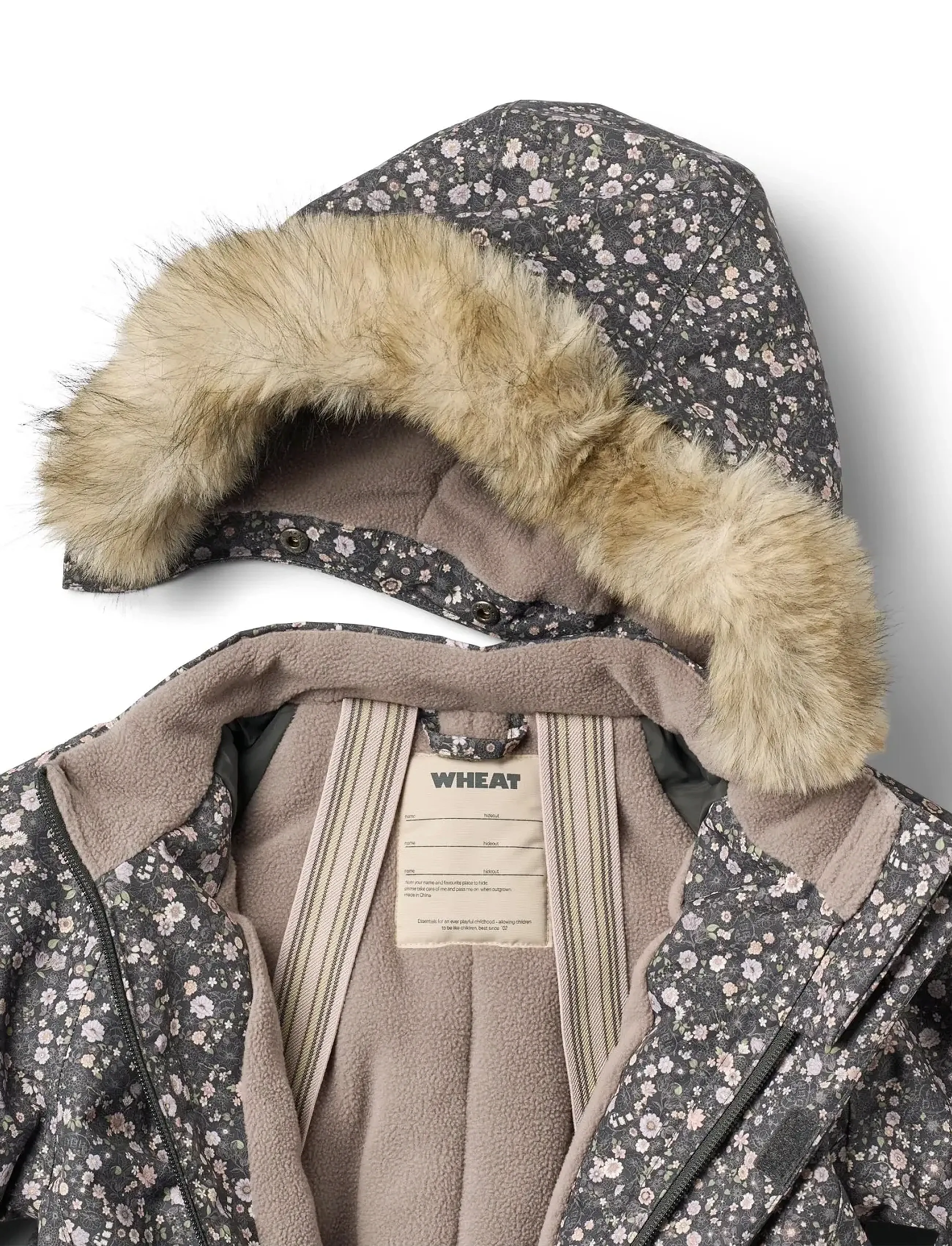 Wheat - Snowsuit Moe Tech - black sea open flowers - 3