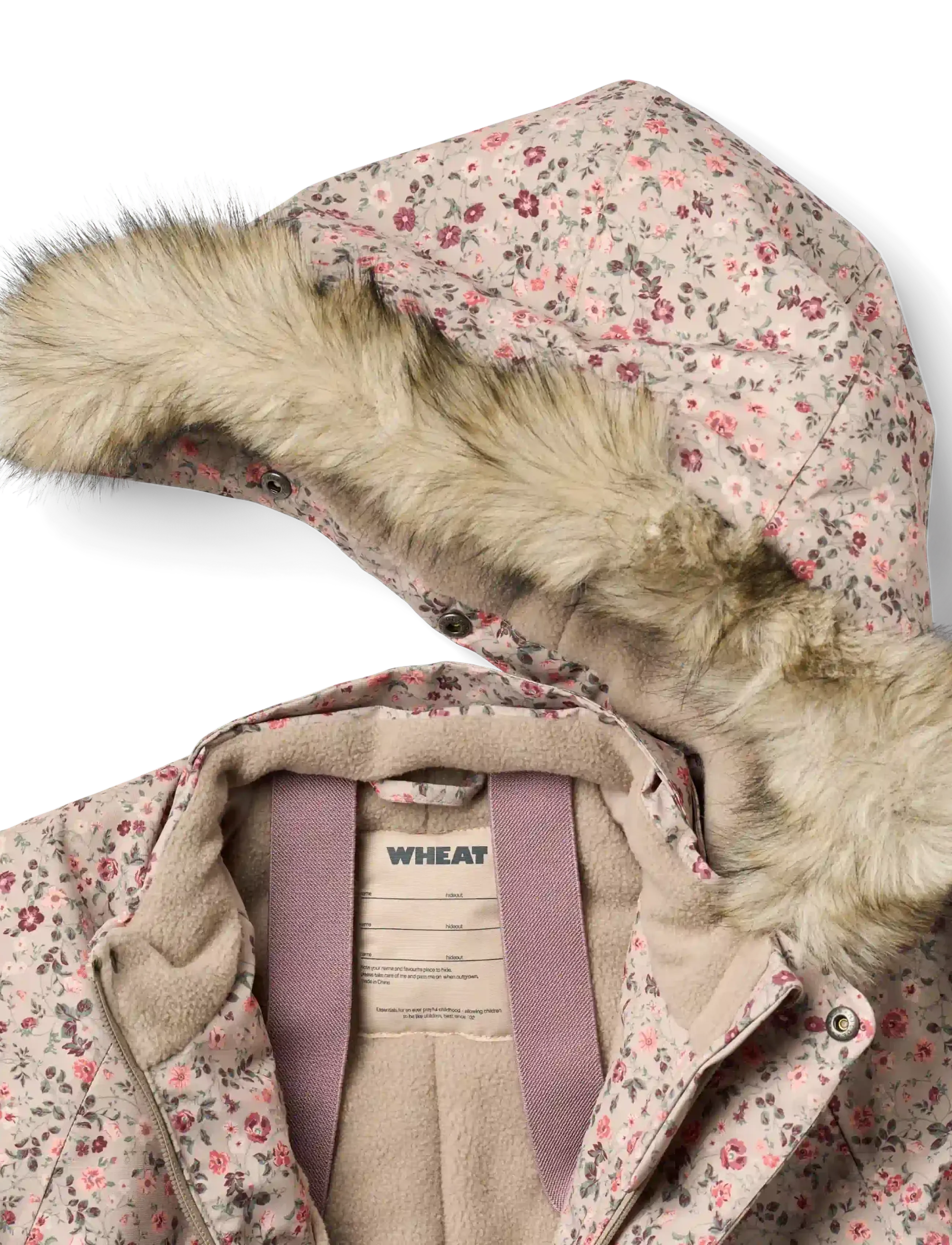 Wheat - Snowsuit Moe Tech - vinteroveraller - grey moon flowers - 2