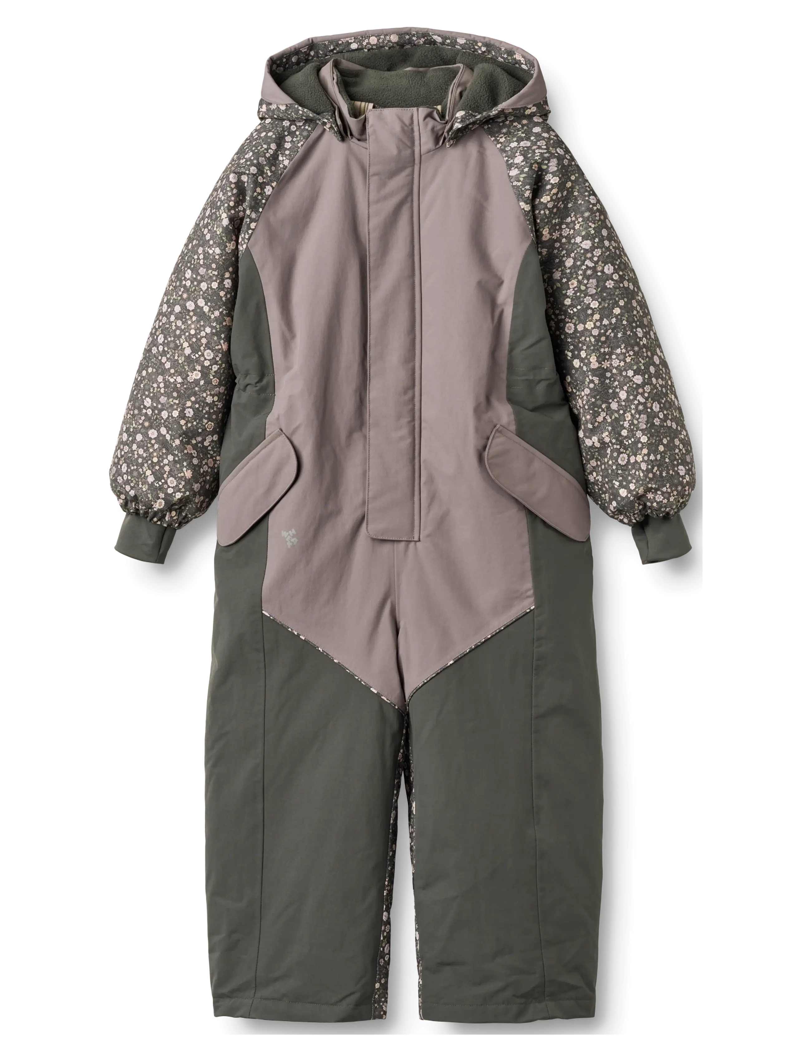 Wheat Snowsuit Kallo - Vis alt - BLACK SEA OPEN FLOWERS / grey