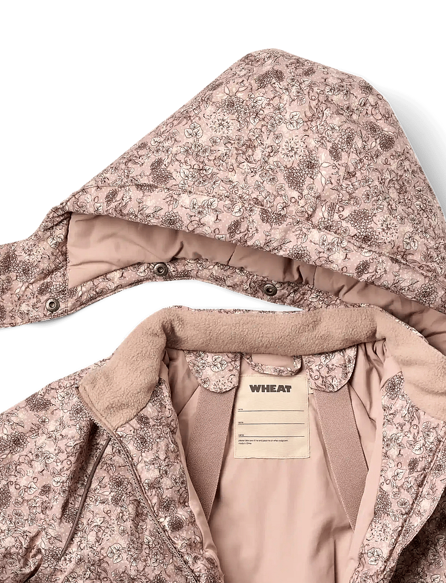 Wheat - Ski Jacket Snowy - skijacken - rose winter flowers - 3