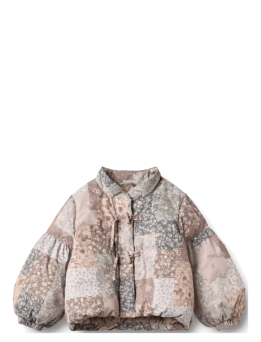 Wheat - Puffer Jacket Zallie - vinterjackor - patchwork flowers - 1