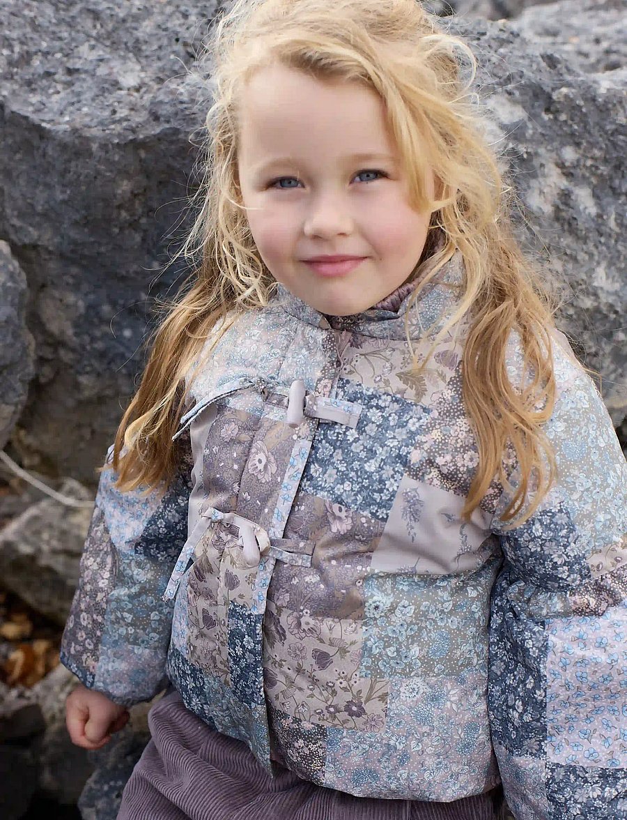 Wheat - Puffer Jacket Zallie - vinterjackor - patchwork flowers - 5