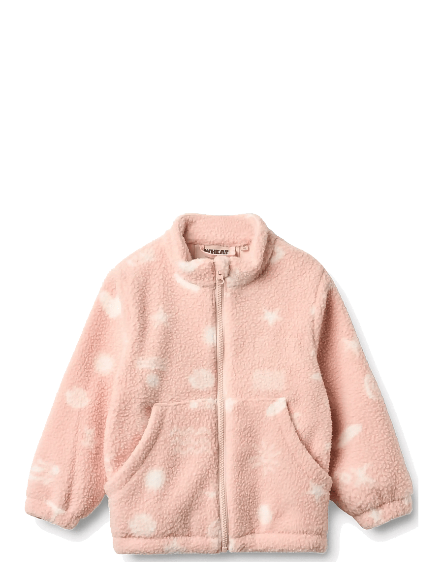 Wheat - Fleece Jacket Helge - fleecejackor - cameo rose jacquard - 0