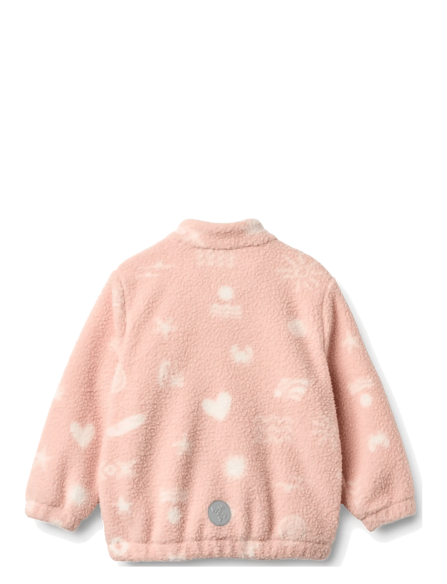 Wheat - Fleece Jacket Helge - fleecejackor - cameo rose jacquard - 1
