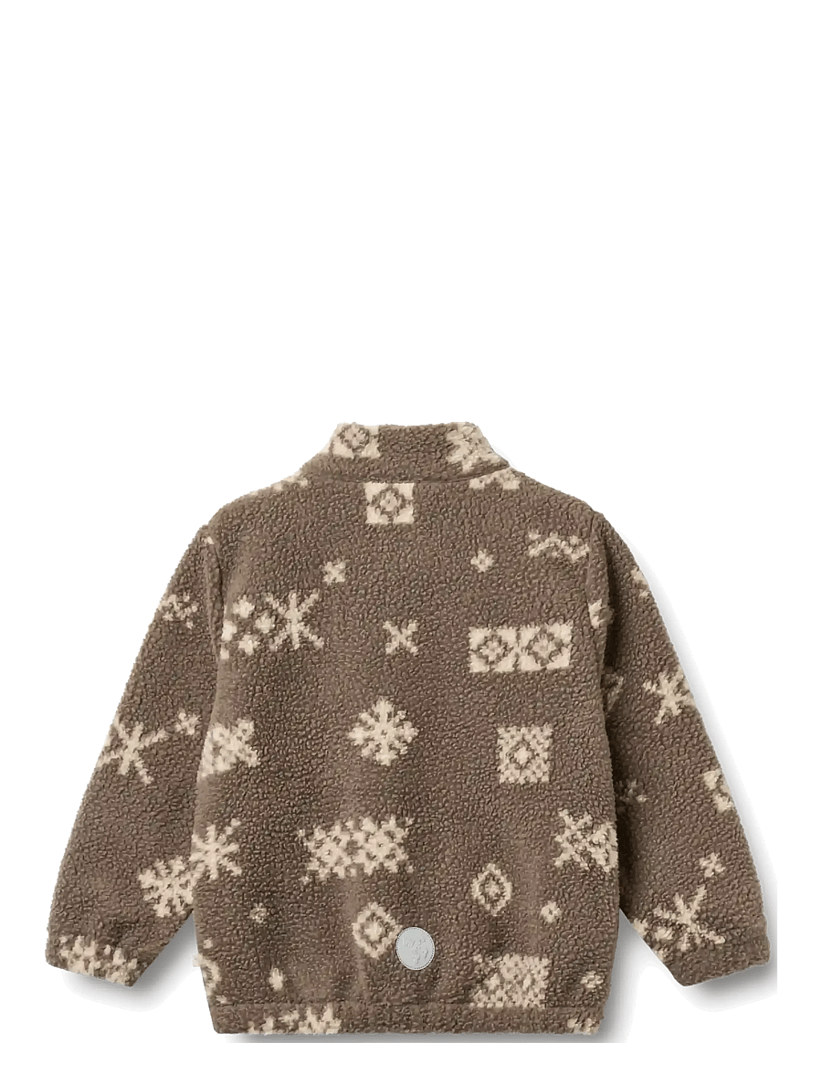 Wheat - Fleece Jacket Helge - fleecejakker - dry wood jacquard - 1