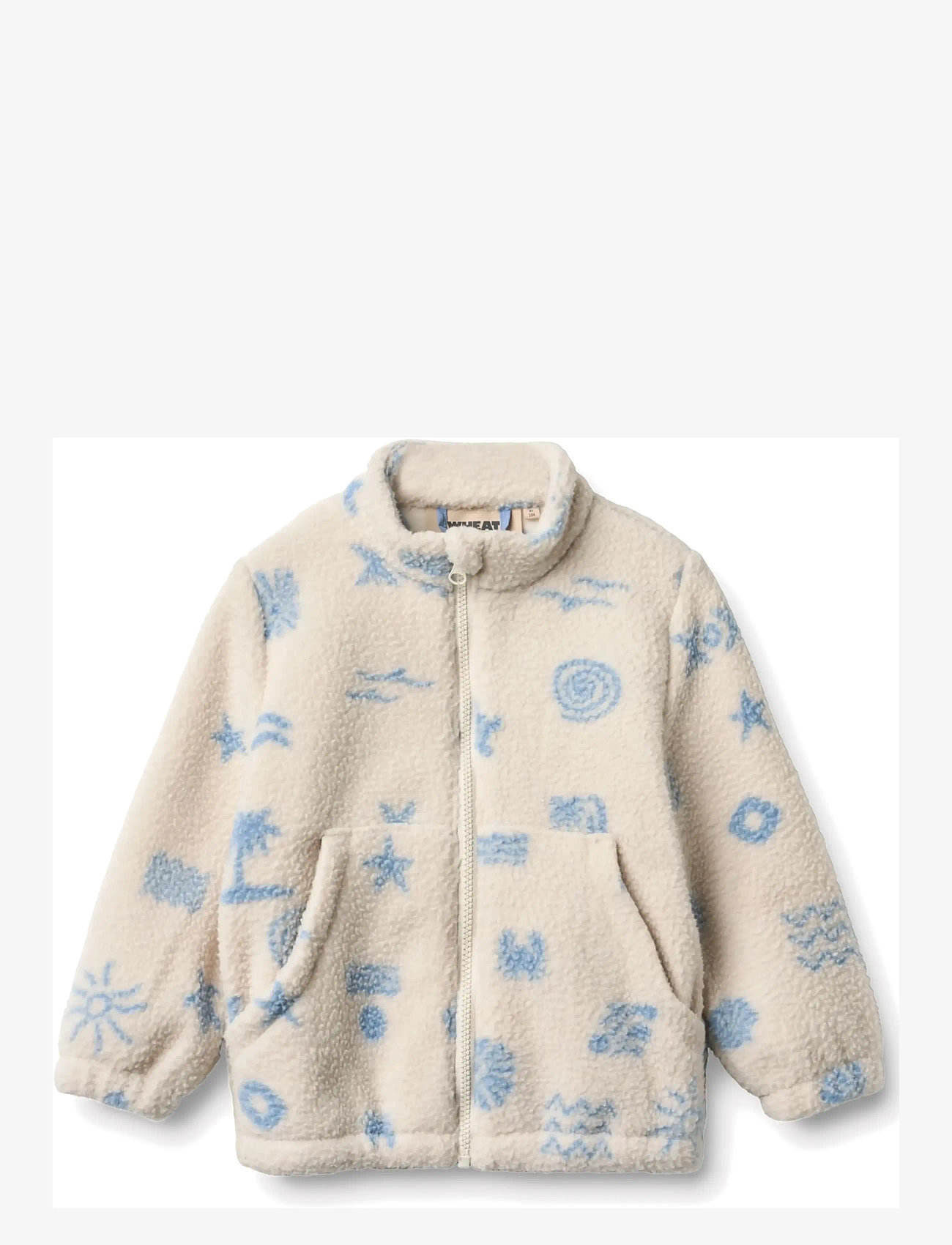 Wheat - Fleece Jacket Helge - fleecejacken - white onyx jacquard - 0