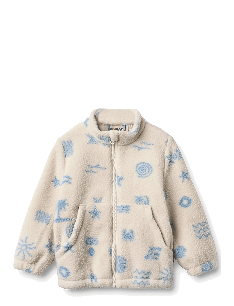 Wheat - Fleece Jacket Helge - fleecejacken - white onyx jacquard - 0