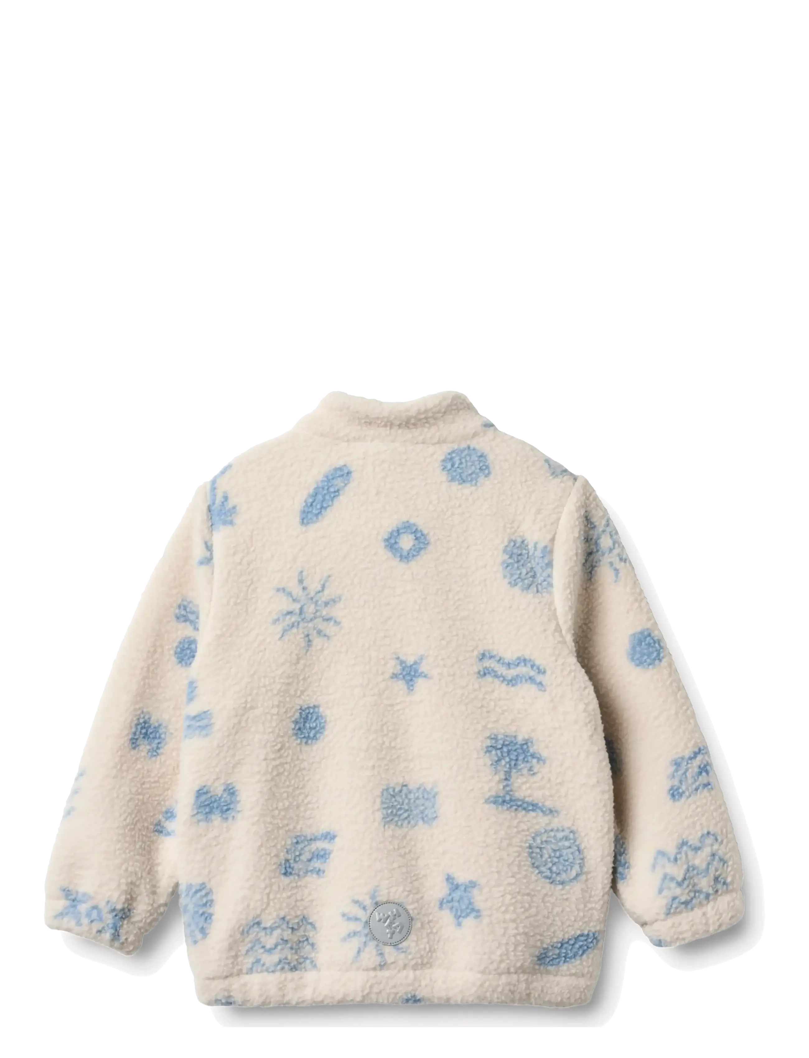 Wheat - Fleece Jacket Helge - fall jackets - white onyx jacquard - 1