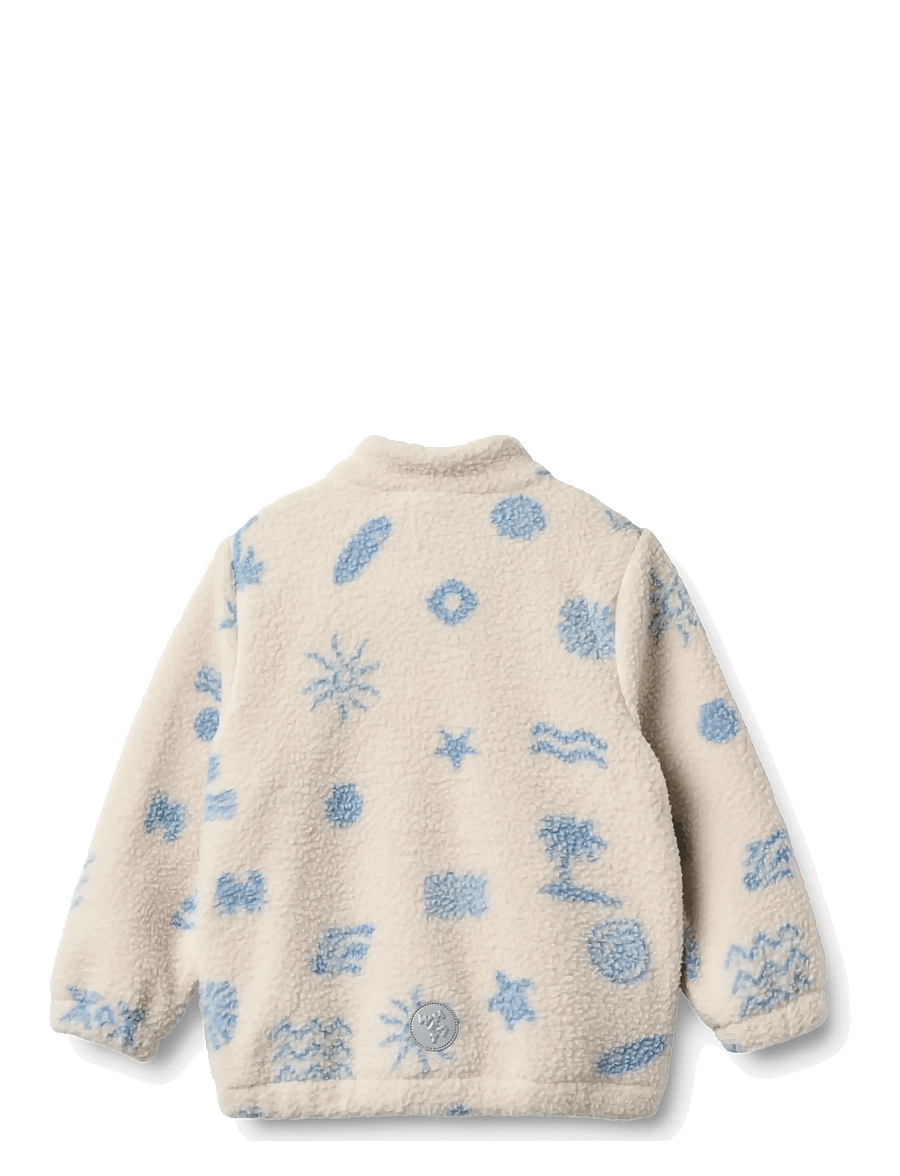 Wheat - Fleece Jacket Helge - fliisjakid - white onyx jacquard - 1