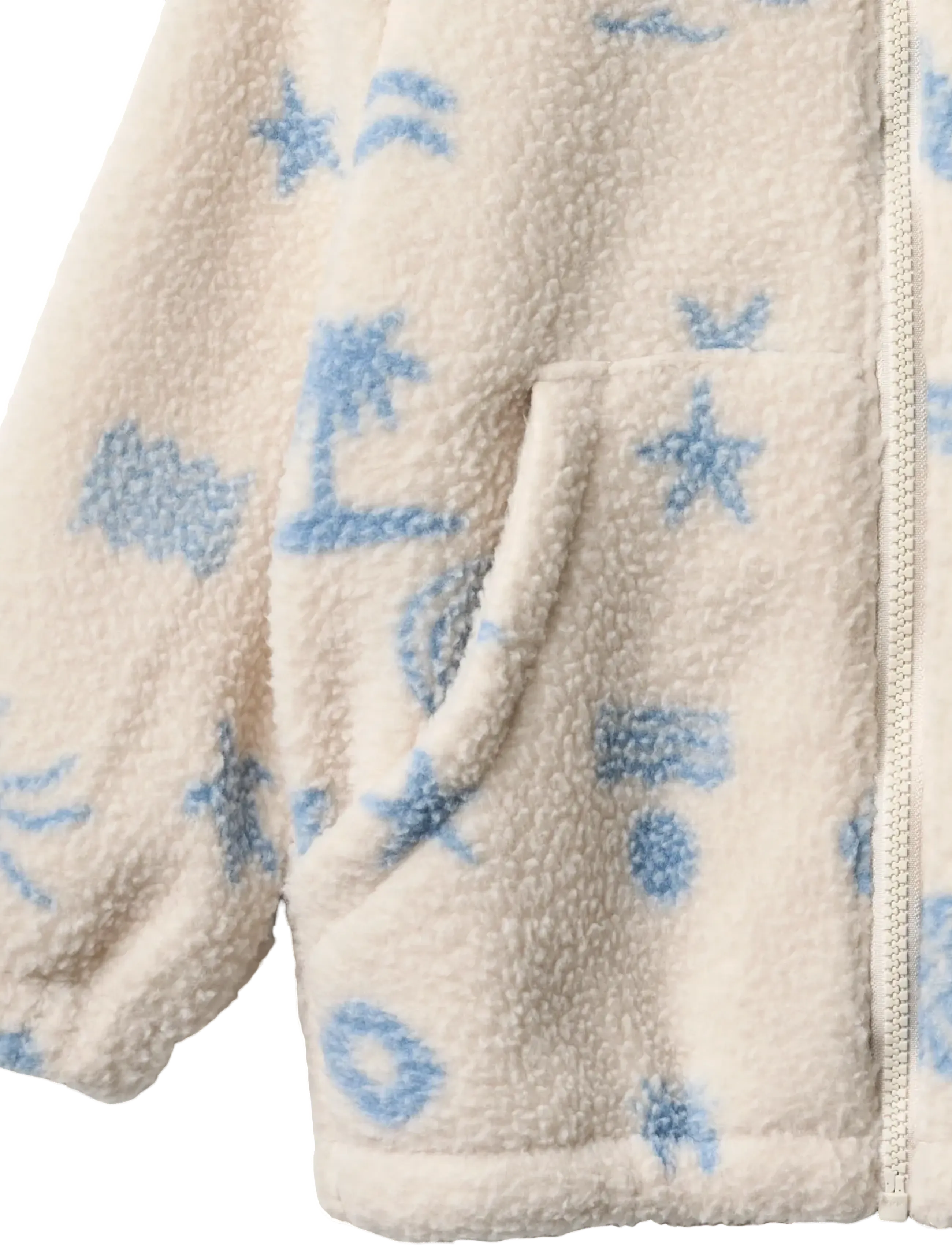 Wheat - Fleece Jacket Helge - fall jackets - white onyx jacquard - 2