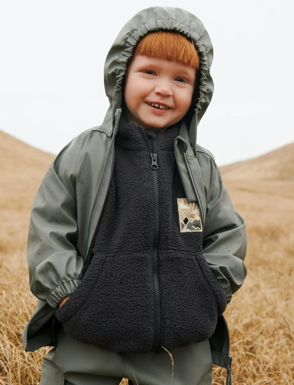 Wheat - Fleece Jacket Helge - fleecejakker - black sea - 0