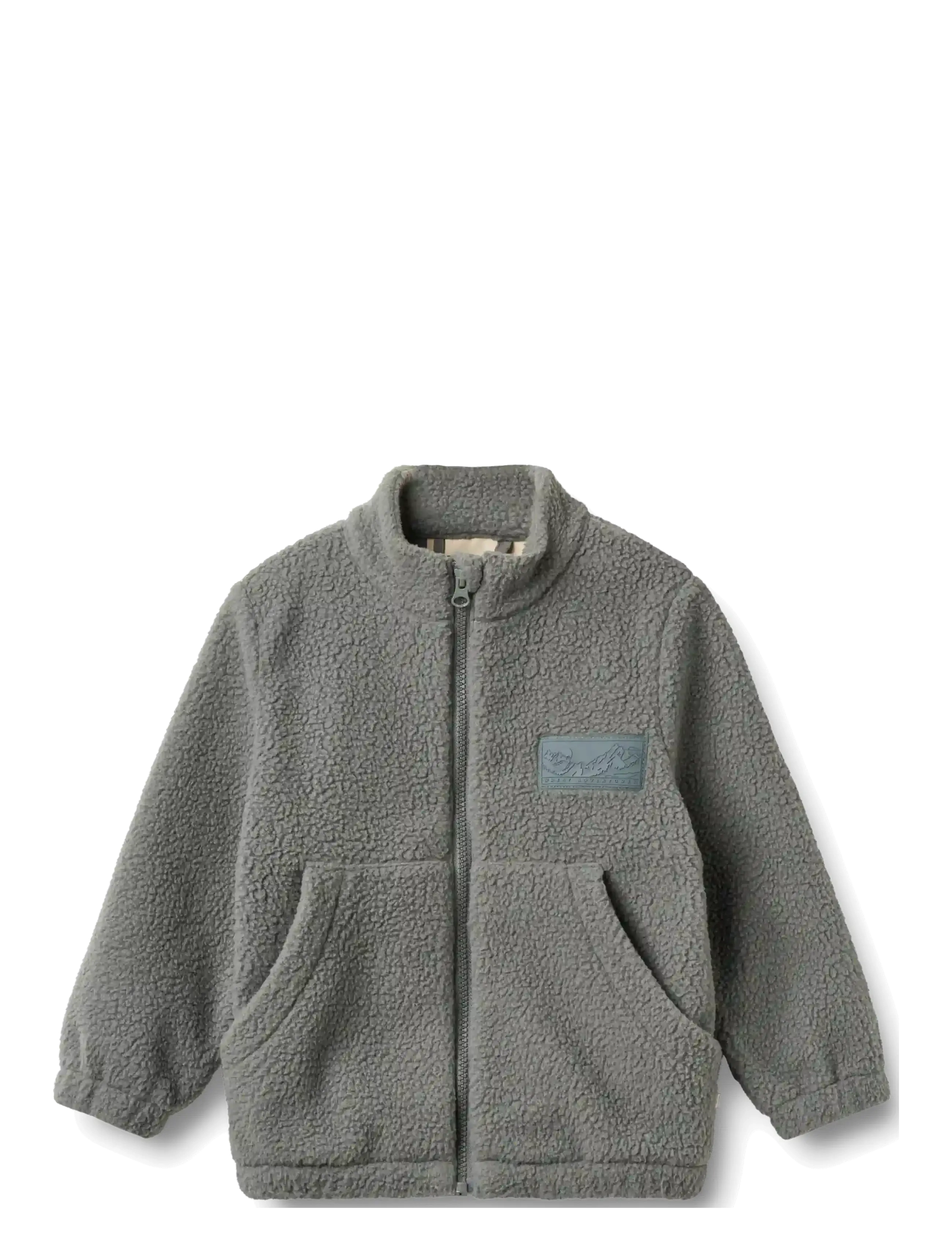 Wheat Fleece Jacket Helge, 128, Grey, Yderbeklædning Af Fleece > Fleecejakker, Børn