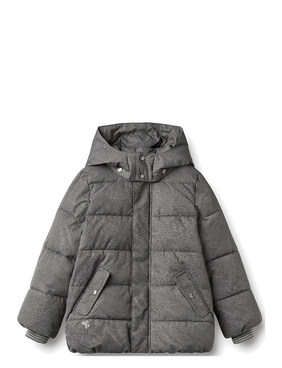 Wheat - Puffer jacket Gael - dark reflective map - 0