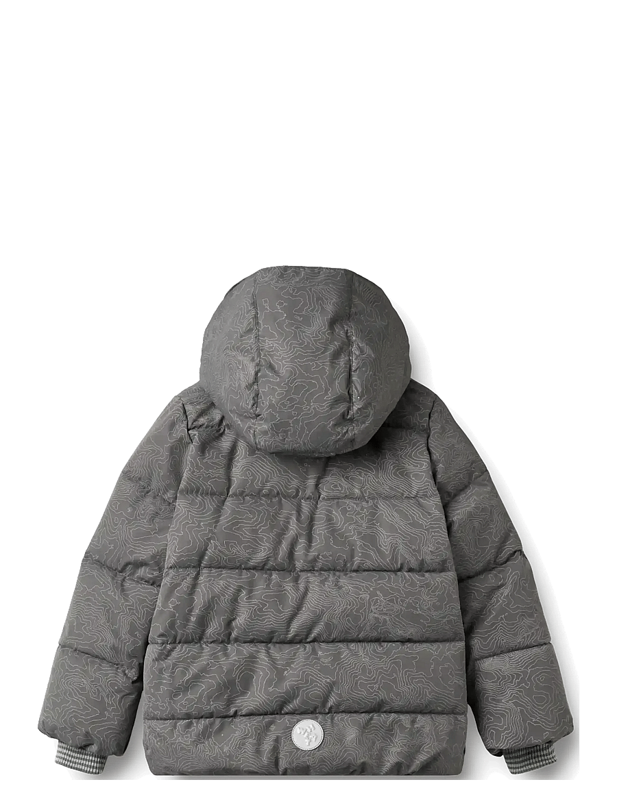 Wheat - Puffer jacket Gael - dark reflective map - 1