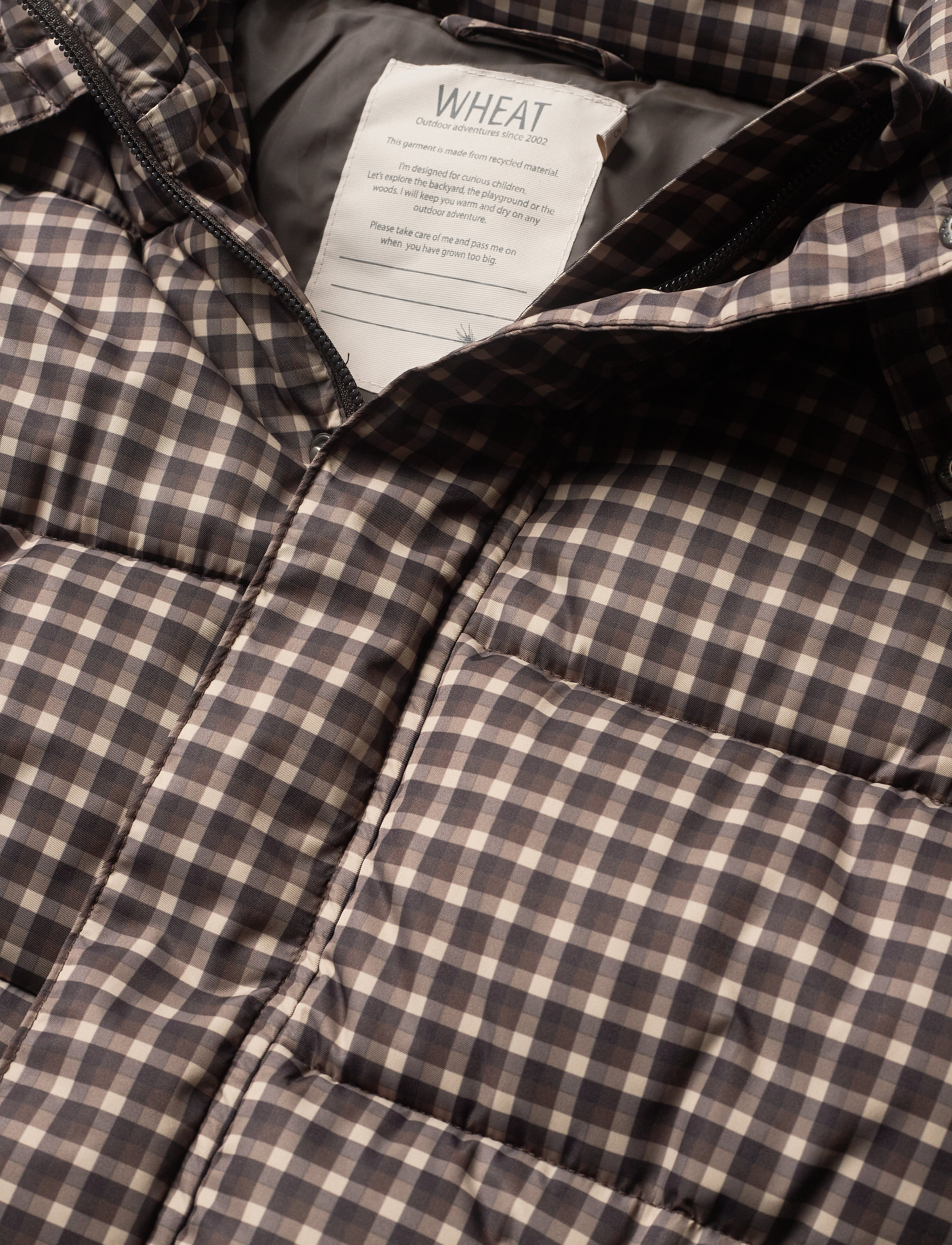 Wheat - Puffer Jacket Gael - brown check - 2