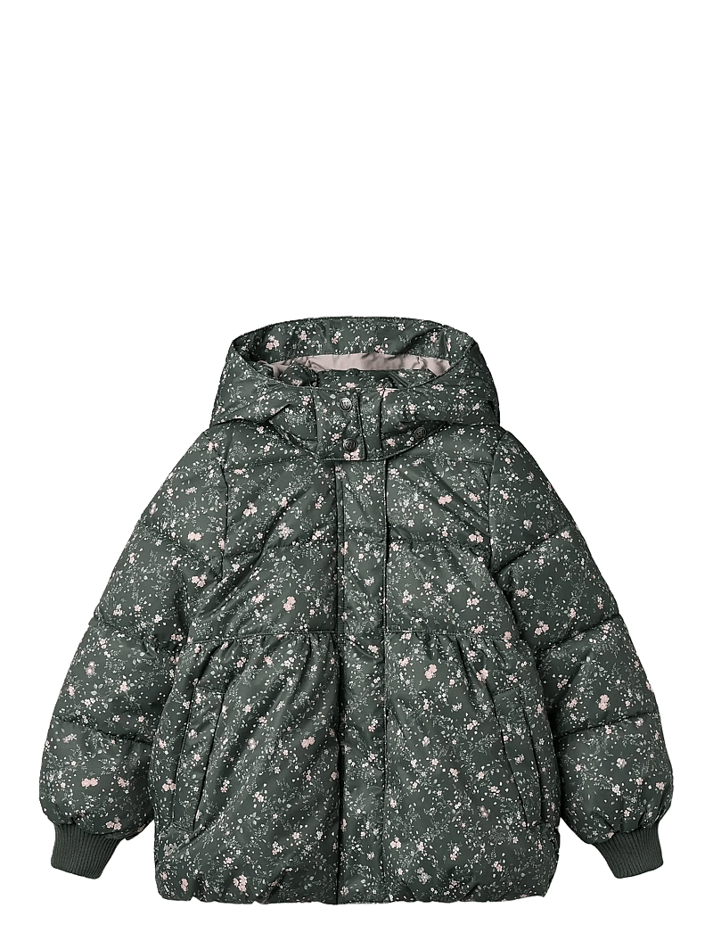 Wheat - Puffer Jacket Karla - vinterjackor - forest lake checked flowers - 1