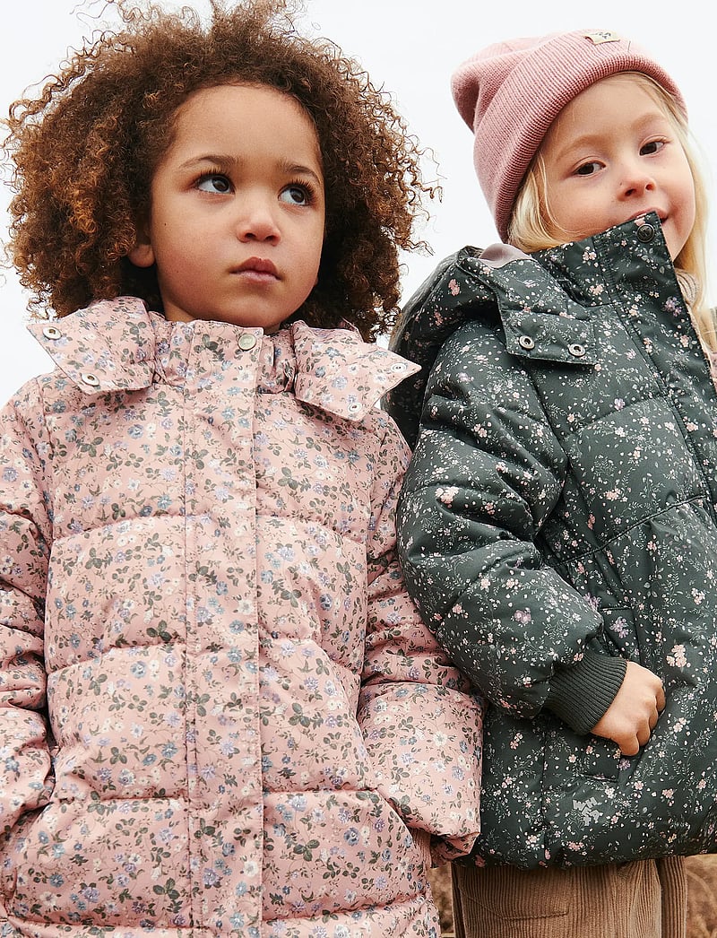 Wheat - Puffer Jacket Karla - vinterjackor - forest lake checked flowers - 0